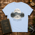 'Out Here' Moonlit Mountain Lake Nature Tee