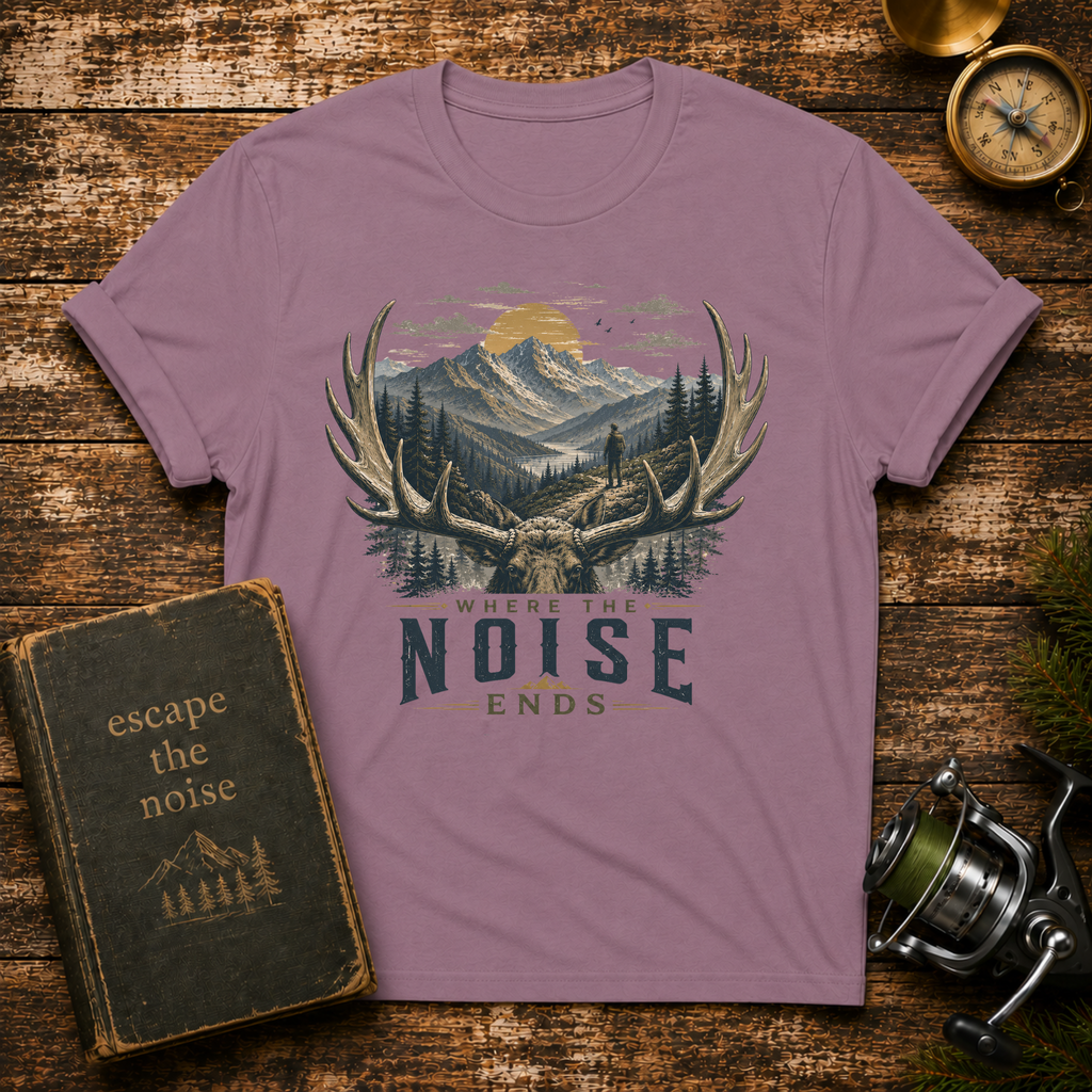 "Where the Noise Ends" Mountain & Antler Graphic