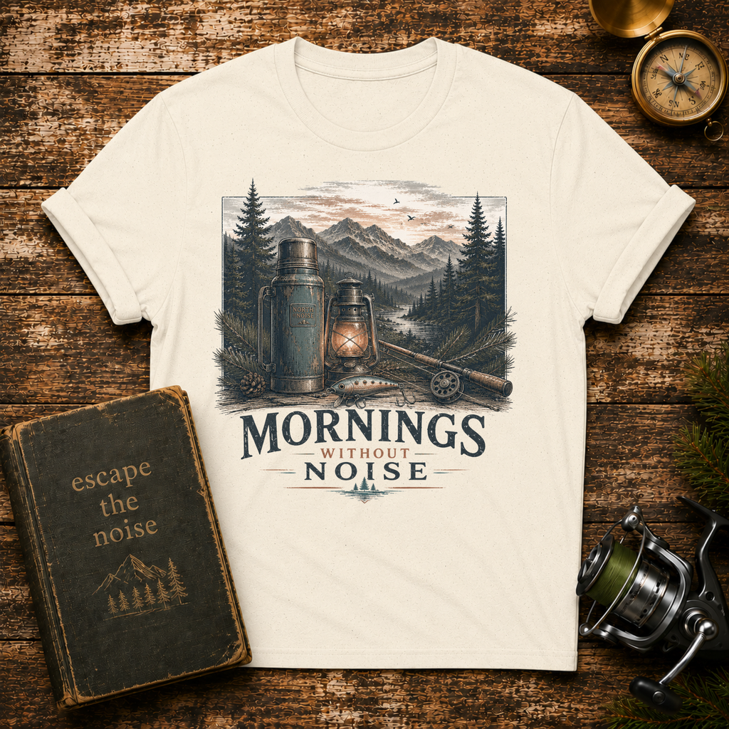 Mornings Without Noise Fishing T-Shirt