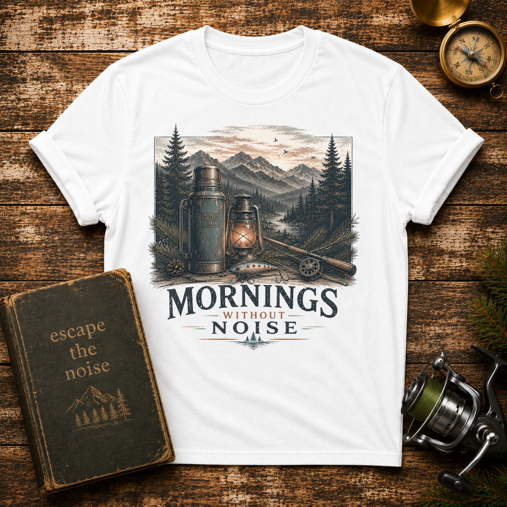 Mornings Without Noise Fishing T-Shirt