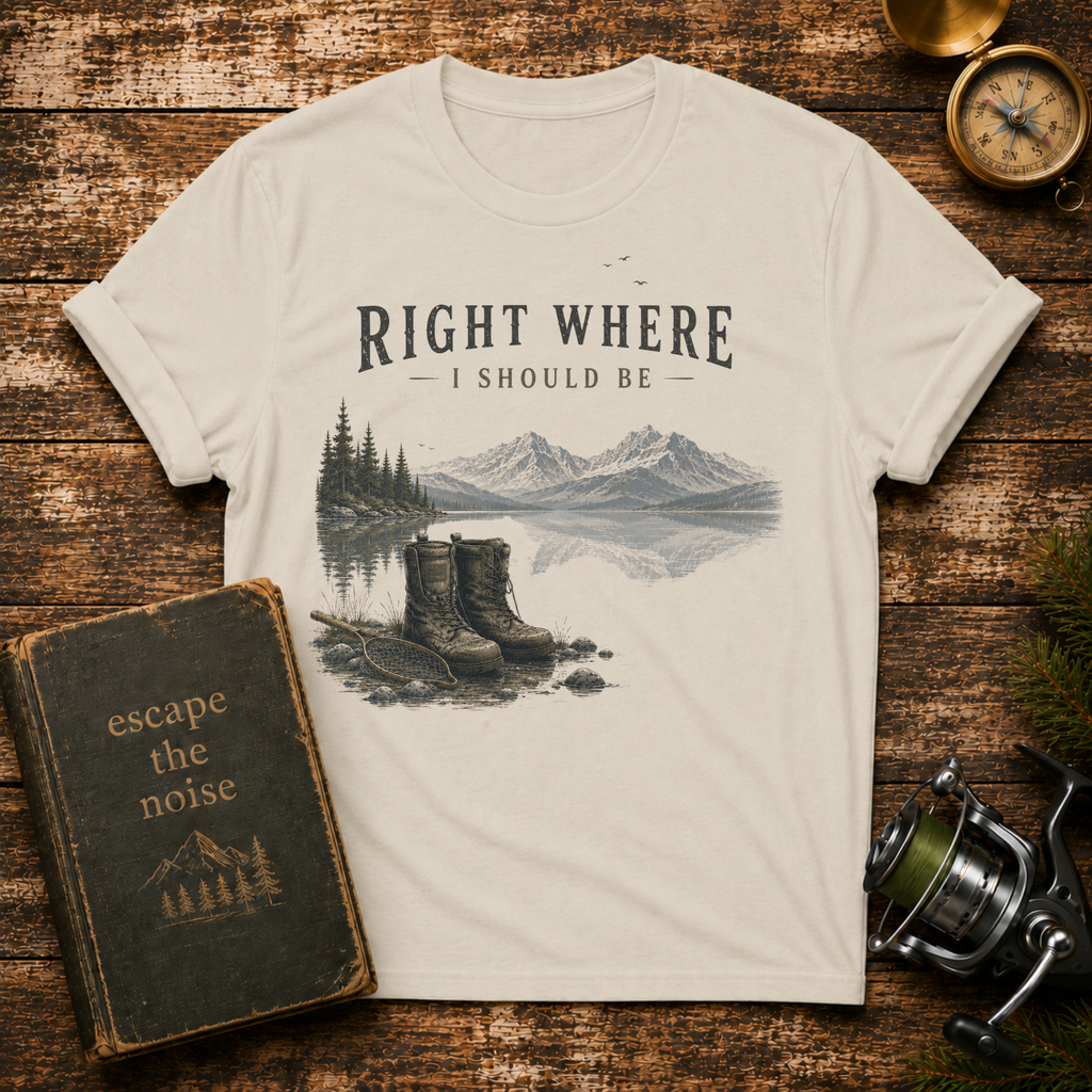 Right Where I Should Be Mountain T-Shirt