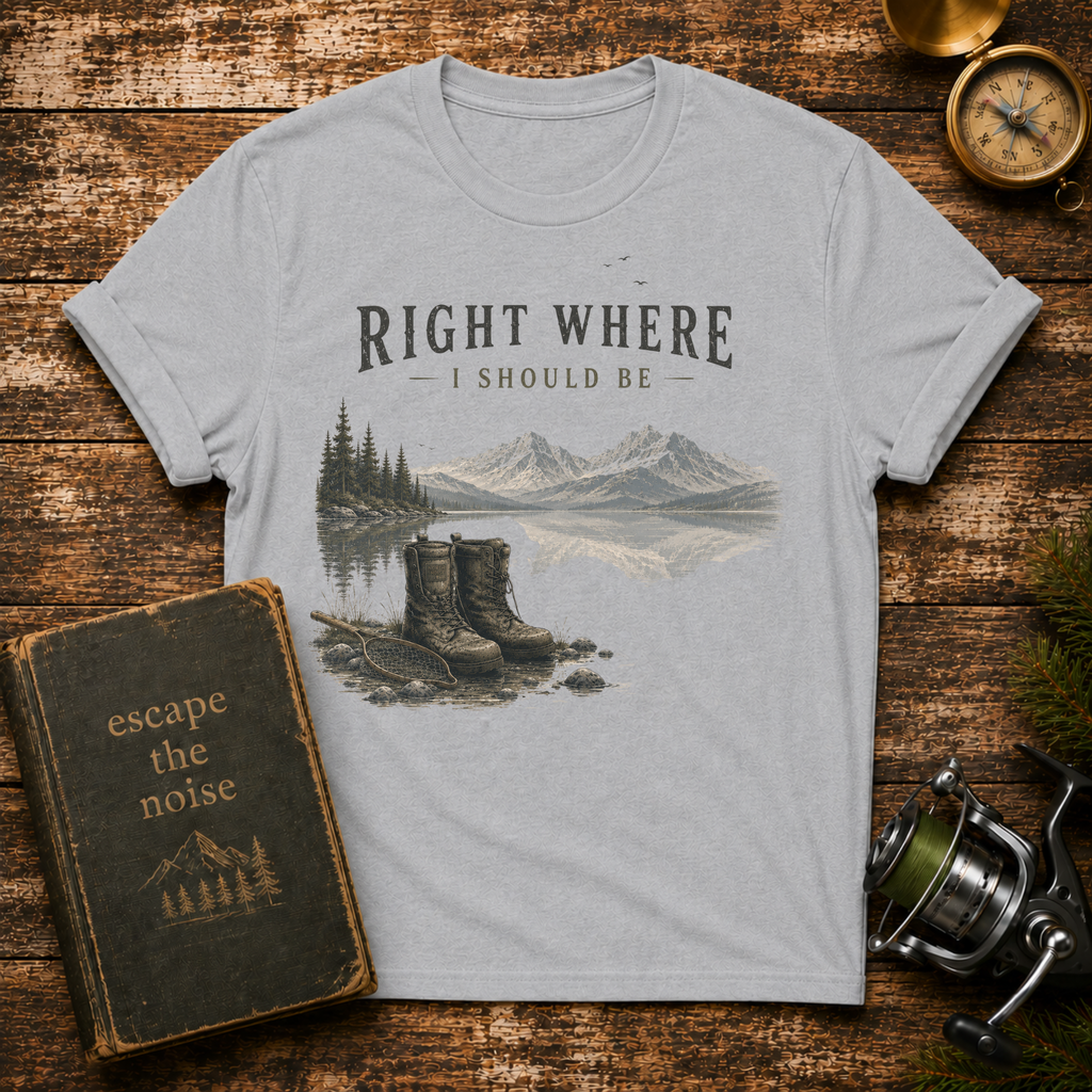 Right Where I Should Be Mountain T-Shirt