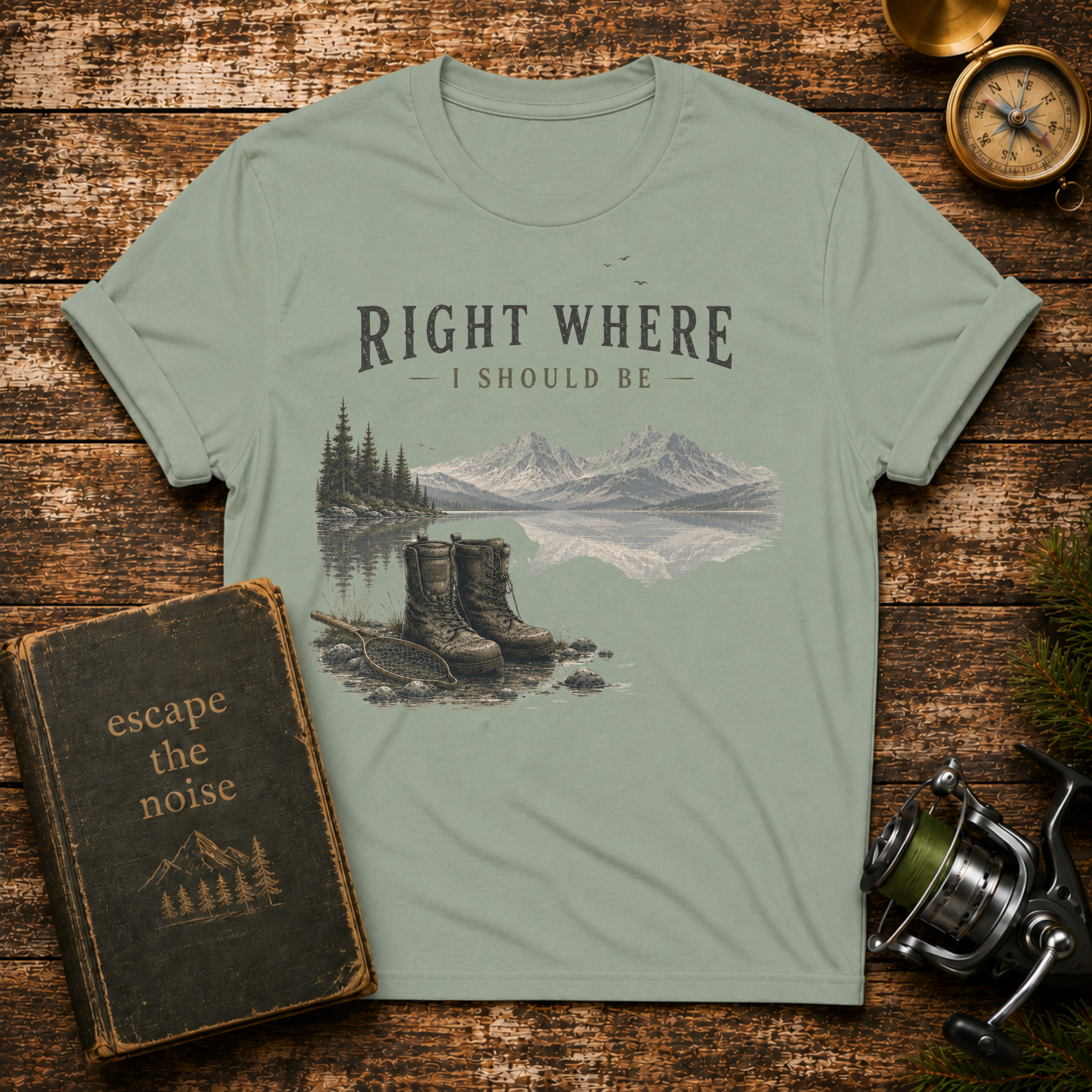 Right Where I Should Be Mountain T-Shirt