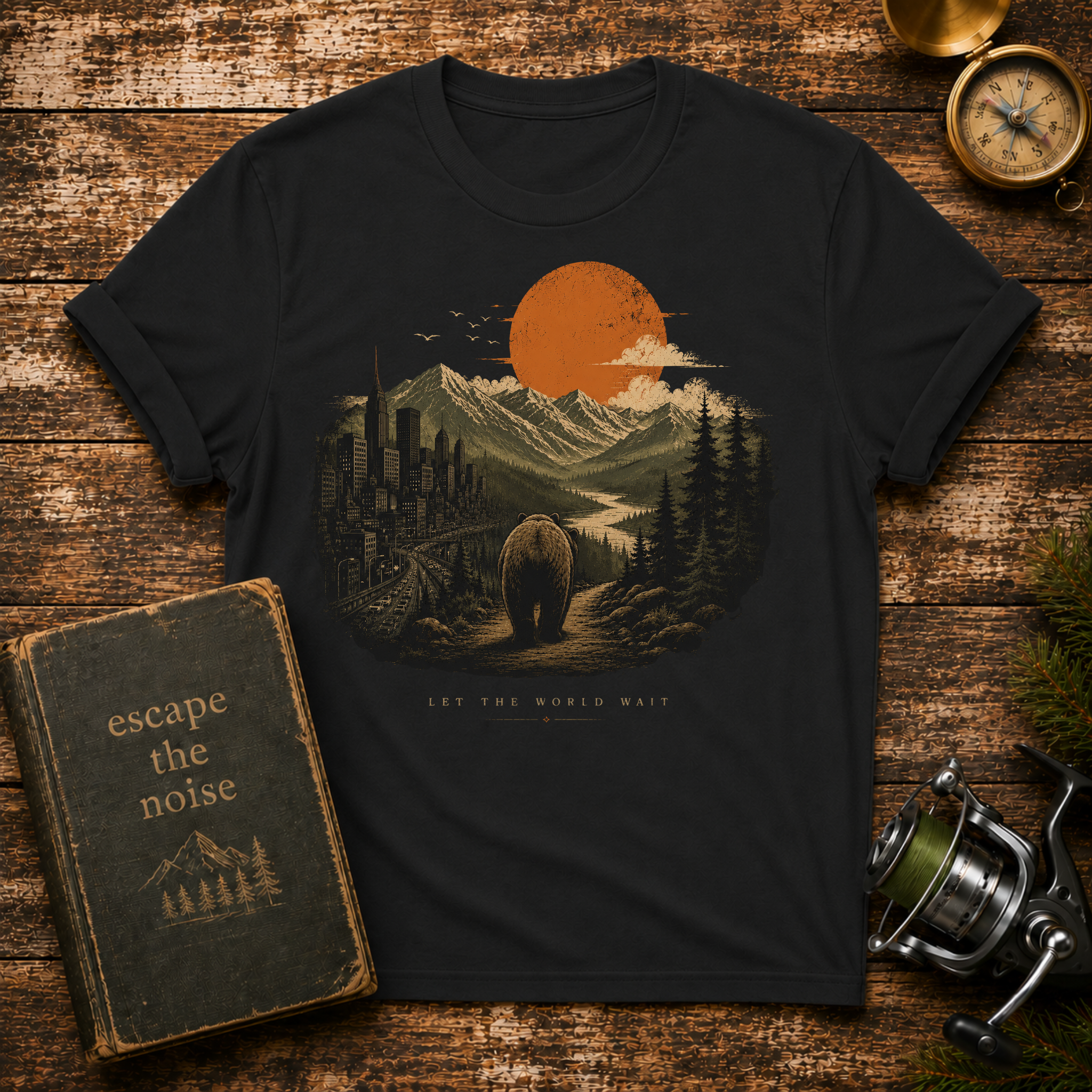 Sunset Wilderness Bear T-Shirt