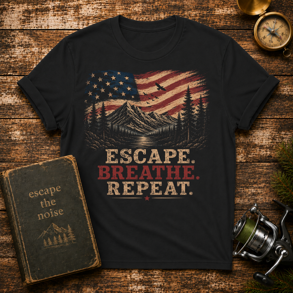 Escape. Breathe. Repeat. 4th of July T-Shirt
