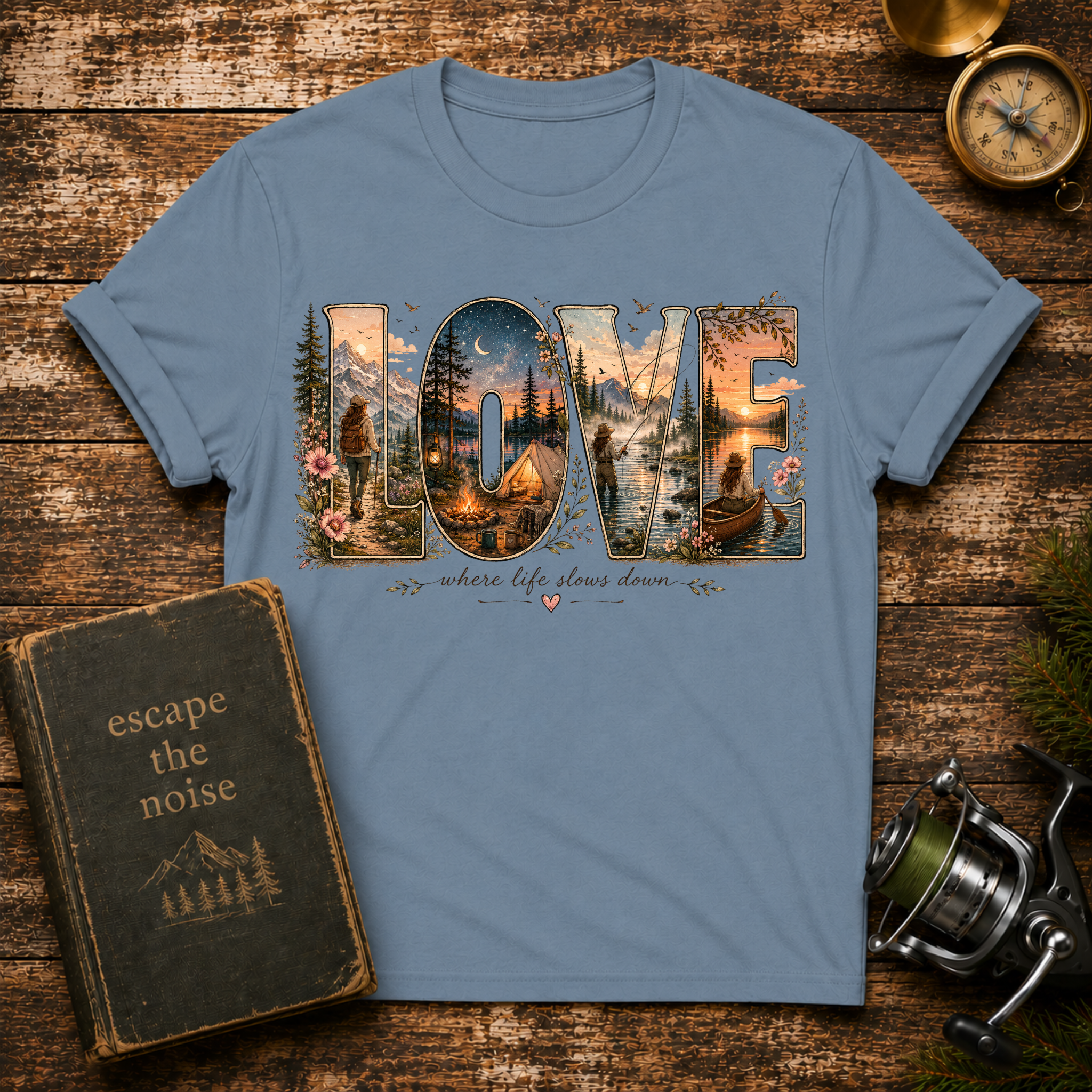 LOVE Nature Graphic T‑Shirt