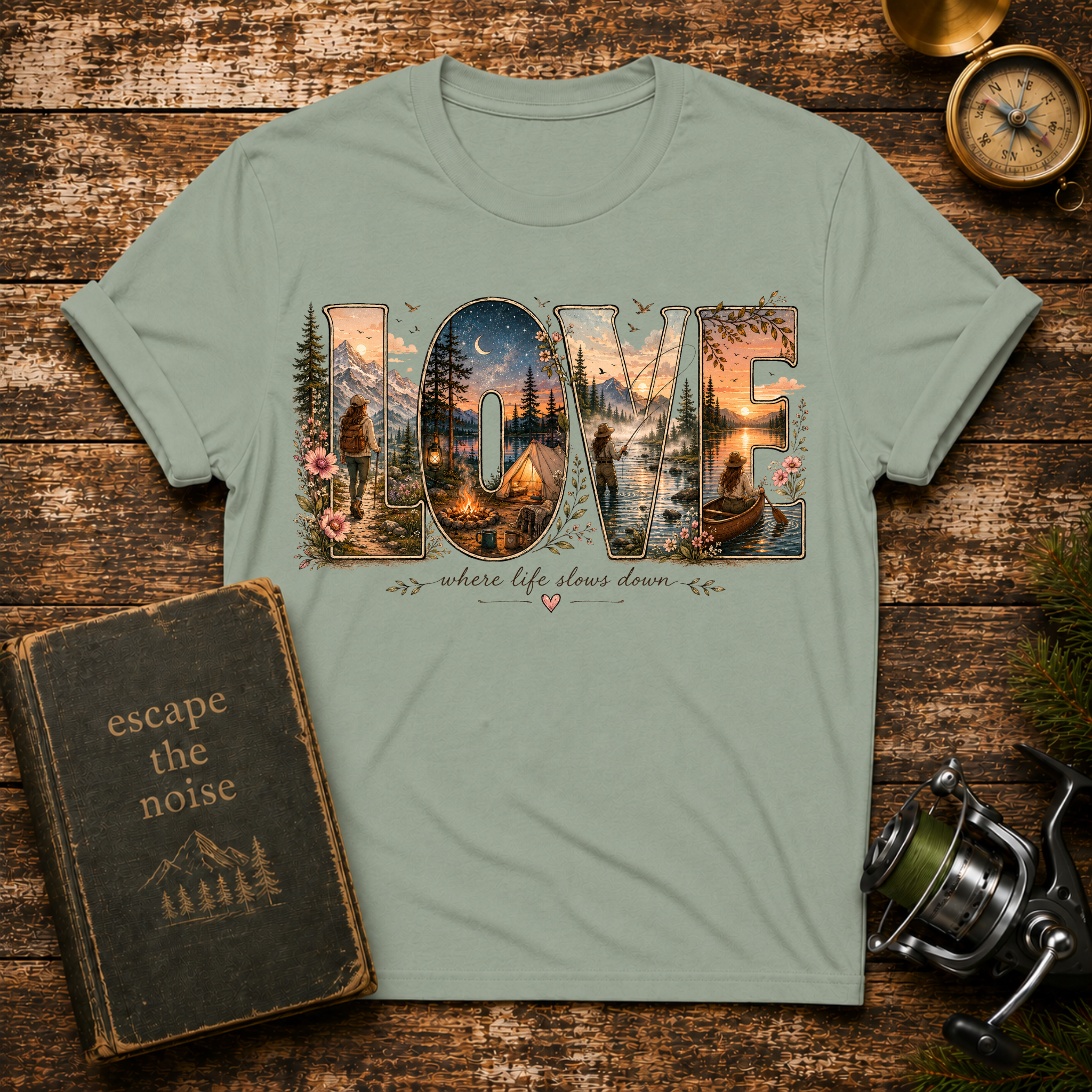 LOVE Nature Graphic T‑Shirt