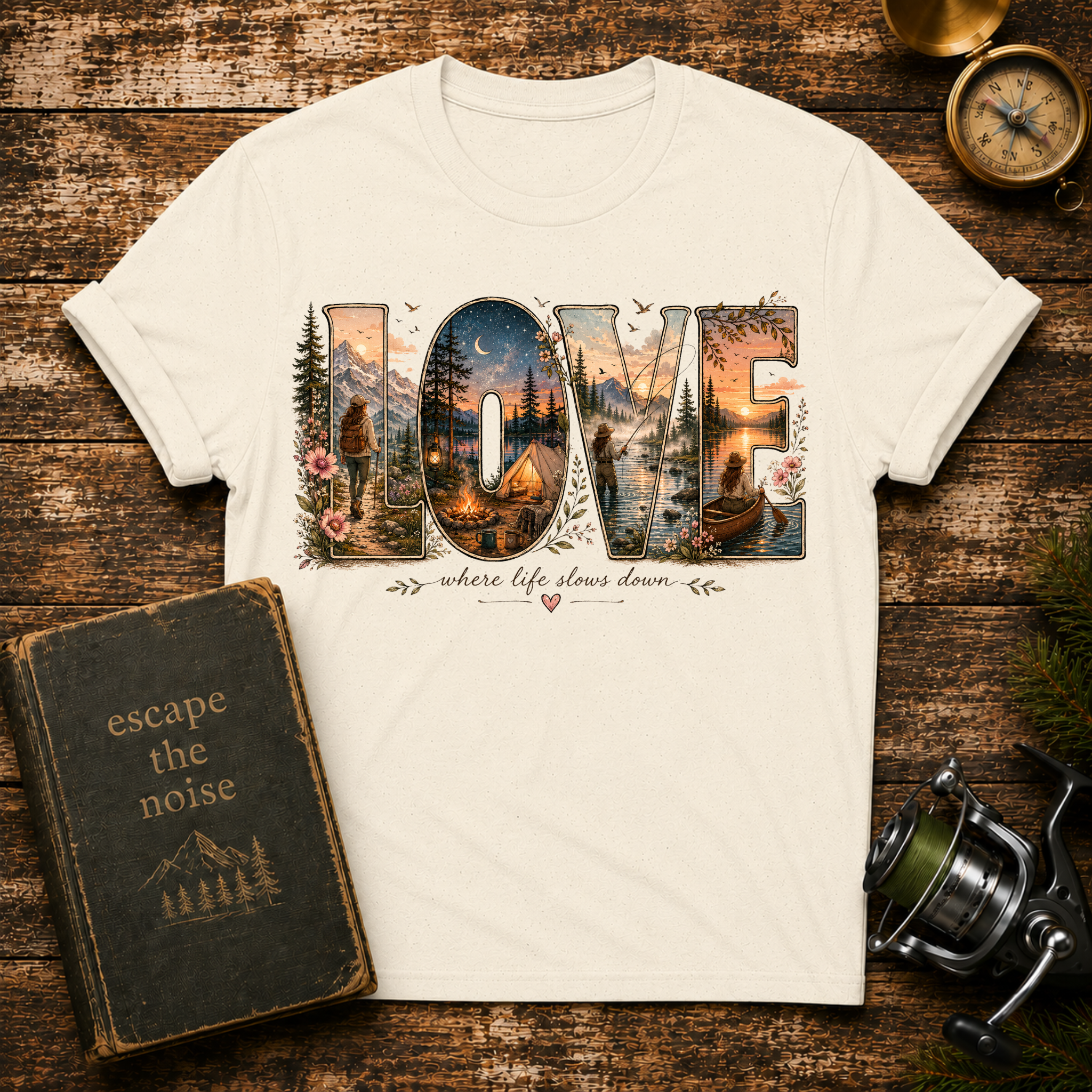LOVE Nature Graphic T‑Shirt